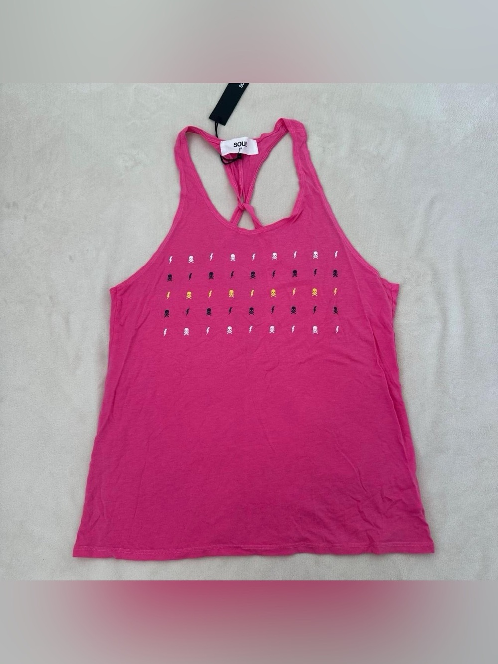 NWT Pink Soulcycle Graphic Racerback Tank